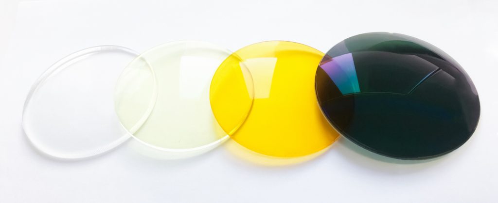 Special medical filters for spectacle vision correction. spectacle lenses. For driving.